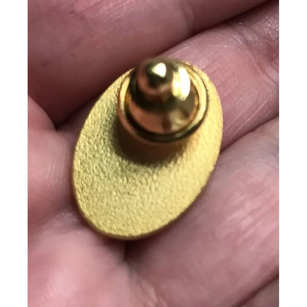 Vintage Perfect Attendance Pins 2003 Award Hat Lapel badge collectable Oval Gold